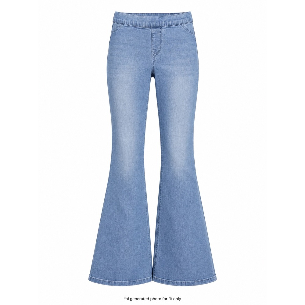 Altar'd State Pull-On High Rise Flare Jeans Womens Small Light Blue Denim